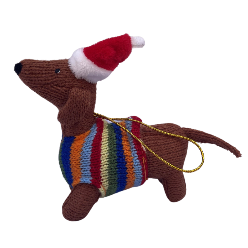 Gestrickter Weihnachtsdackel