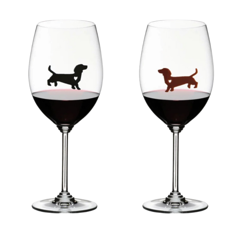 Dackel Silikon Aufkleber, wiederverwendbar, 6 Stück