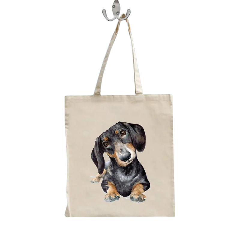 Einkaufstasche mit Dackelmotiv
