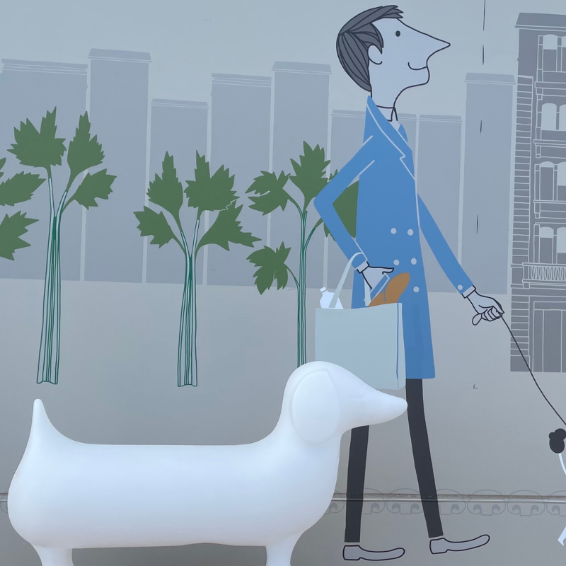 Designfigur Dackel mit Licht, Leuchtdackel