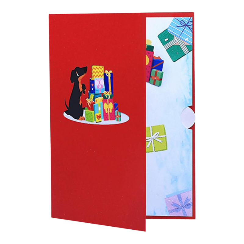 Dackel Pop-Up Klappkarte