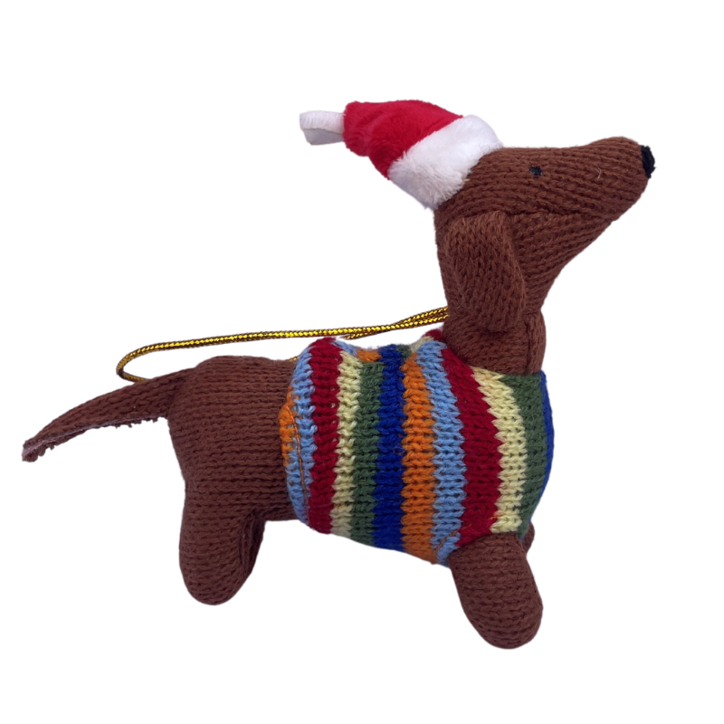 Gestrickter Weihnachtsdackel