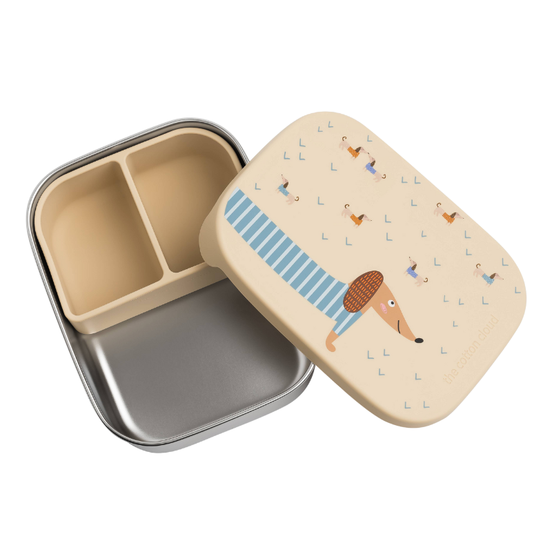 Lunchbox aus Edelstahl mit Fächern für Kinder