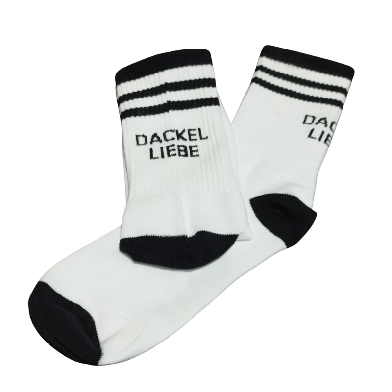 Weihnachtliche Dackelsocken aus Bambus für Herren