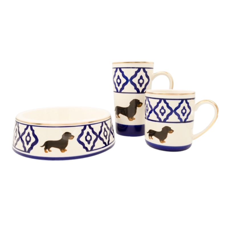 Kaffeetasse aus Keramik mit Goldrand