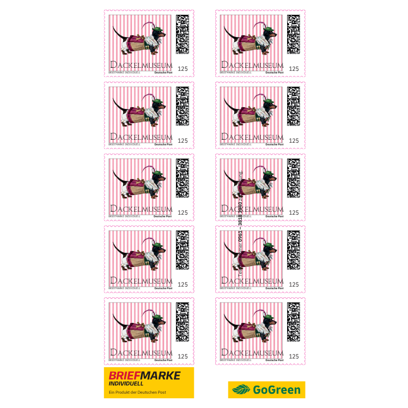 Dackelbriefmarken exklusiv fürs Dackelmuseum