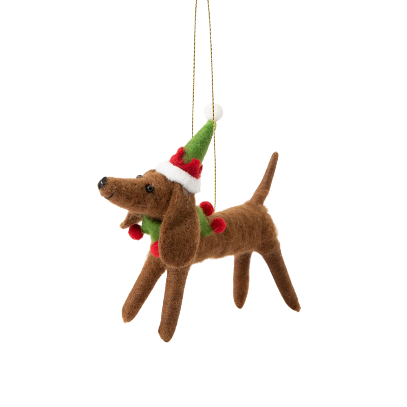 Drolliger handgefilzter Dackel