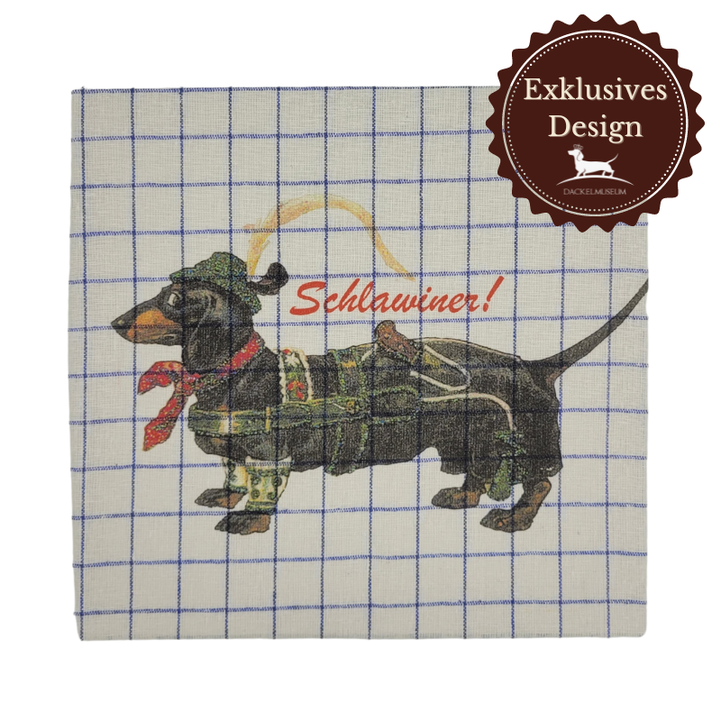 Dackel Geschirrtuch "Schlawiner"