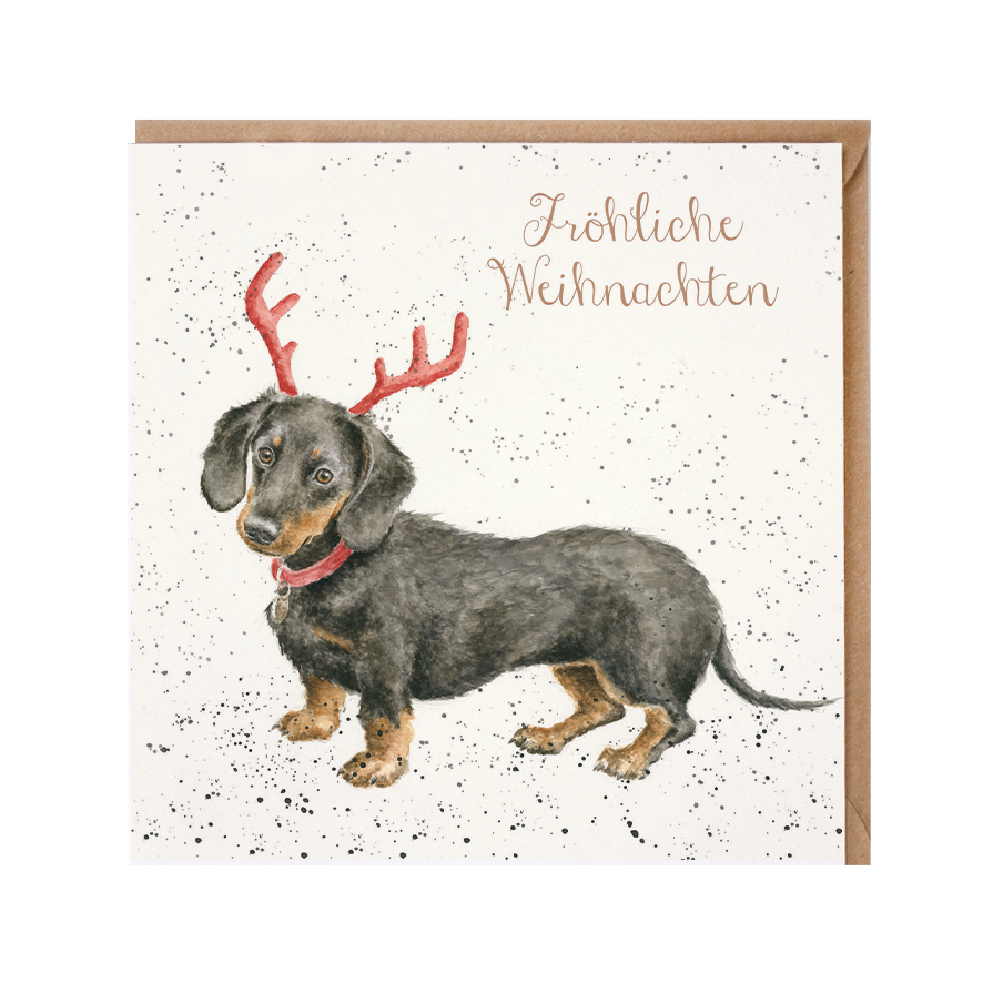 Klappkarte "Dachshund Through the Snow"