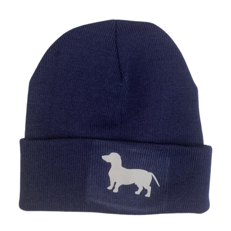 Strickmütze mit Logodruck