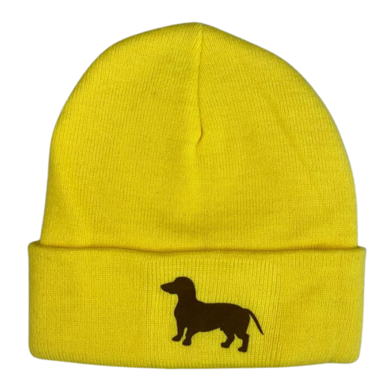 Strickmütze mit Logodruck