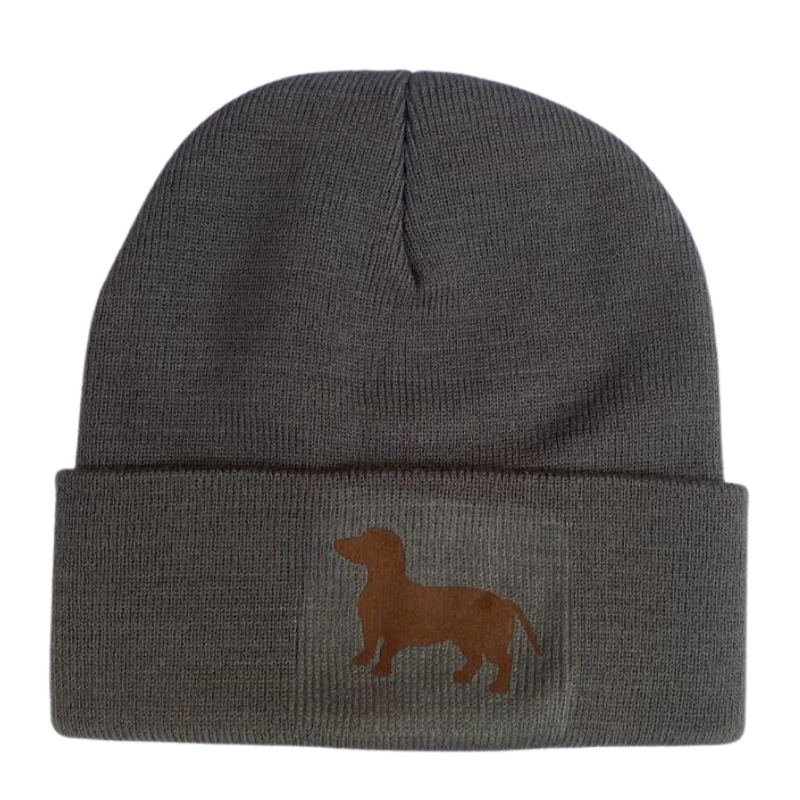Strickmütze mit Logodruck