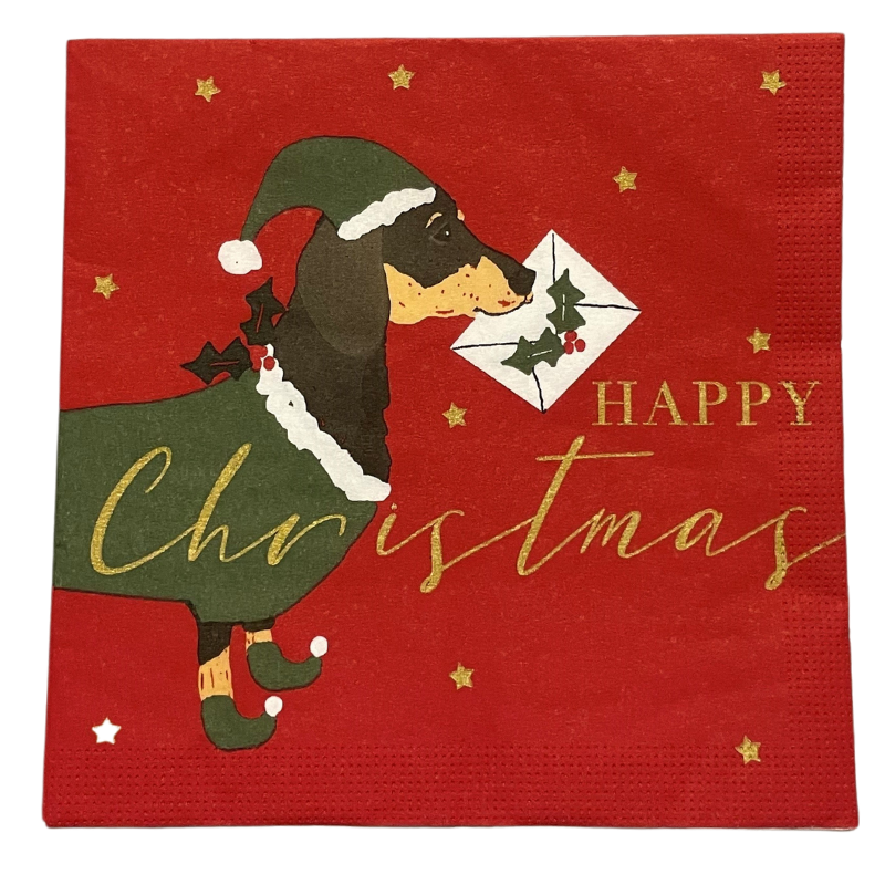 Dackel Servietten Weihnachten