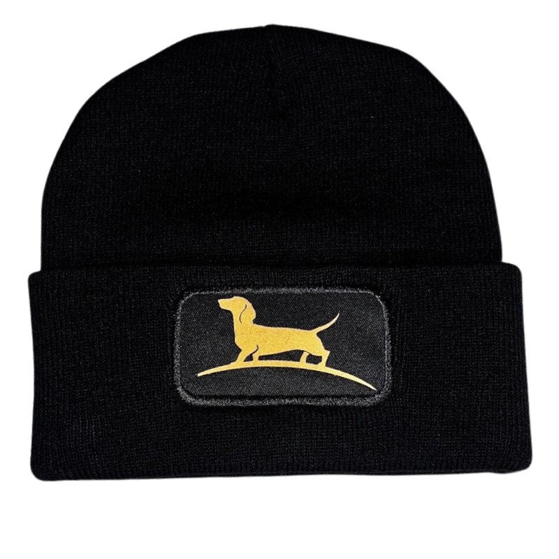 Strickmütze mit Logoapplikation