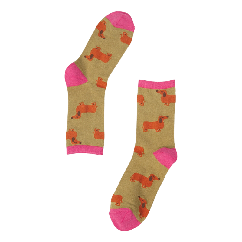 Dackelsocken aus Bambus für Damen