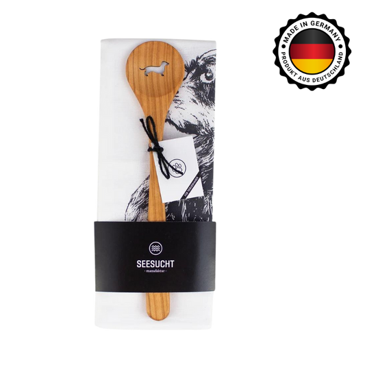 Geschenkset Kochlöffel mit Geschirrtuch