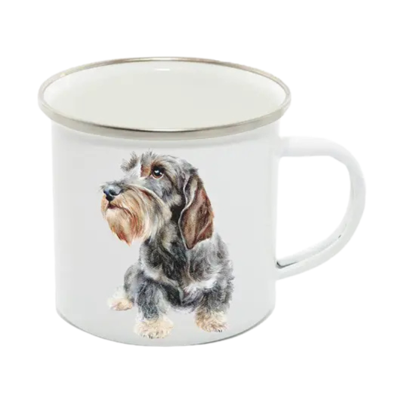 Emaille-Tasse, Dackel, Benson