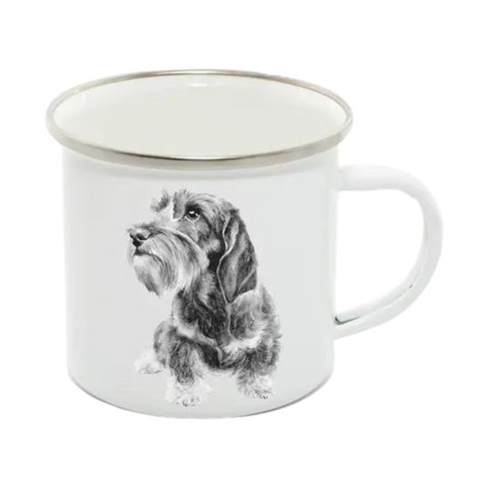 Emaille-Tasse, Dackel, Benson, einfarbig