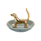 Elegante Schmuckschale mit einem goldenen Dackel, die deine Kostbarkeiten sicher bewahrt.