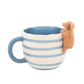 Becher blaue Streifen