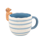 Becher blaue Streifen