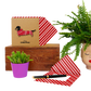 Frohe Weihnachten Strampler Dackel, handgefertigte Grußkarte