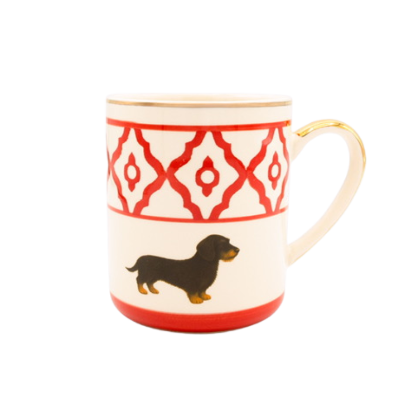 Kaffeetasse aus Keramik mit Goldrand