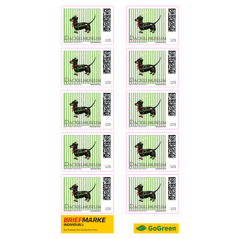 Dackelbriefmarken exklusiv fürs Dackelmuseum