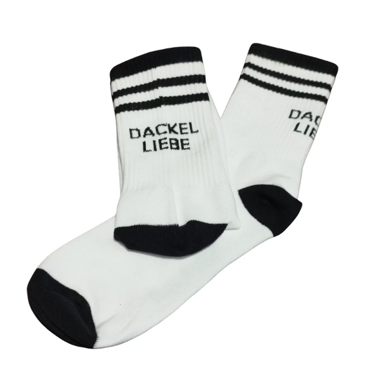 Weihnachtliche Dackelsocken aus Bambus für Herren