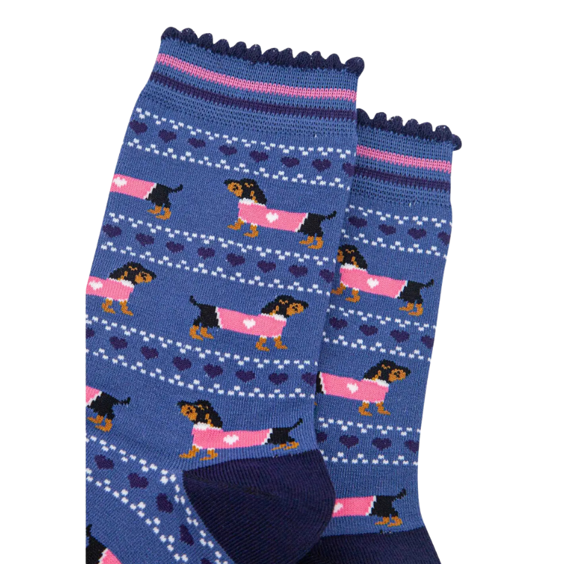 Damen-Bambussocken - Blau/Marine