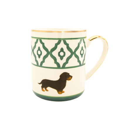 Kaffeetasse aus Keramik mit Goldrand