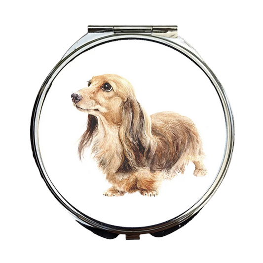 Kompakter Spiegel, Lily, langhaariger Dackel
