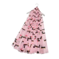 rosarbenes Halstuch mit fröhlichen Dackel-Motiven und Herzen, ideal, um jedem Outfit eine verspielte Note zu verleihen.