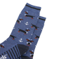 Herren-Bambussocken - Denimblau, Dackel Matrosenanker