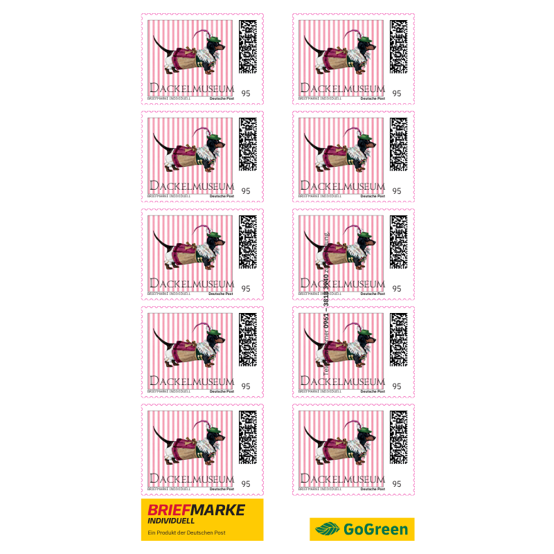 Dackelbriefmarken exklusiv fürs Dackelmuseum