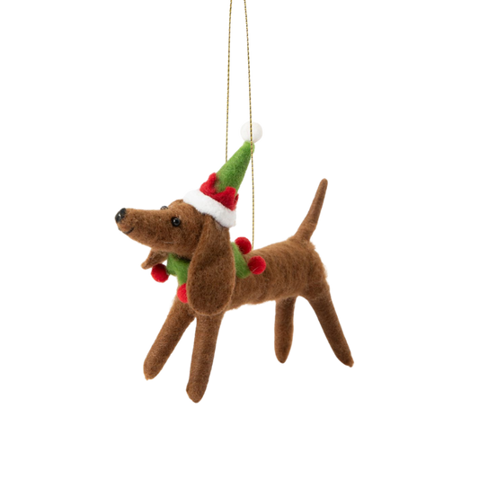 Drolliger handgefilzter Dackel