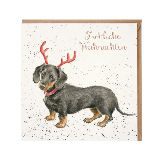 Klappkarte "Dachshund Through the Snow"