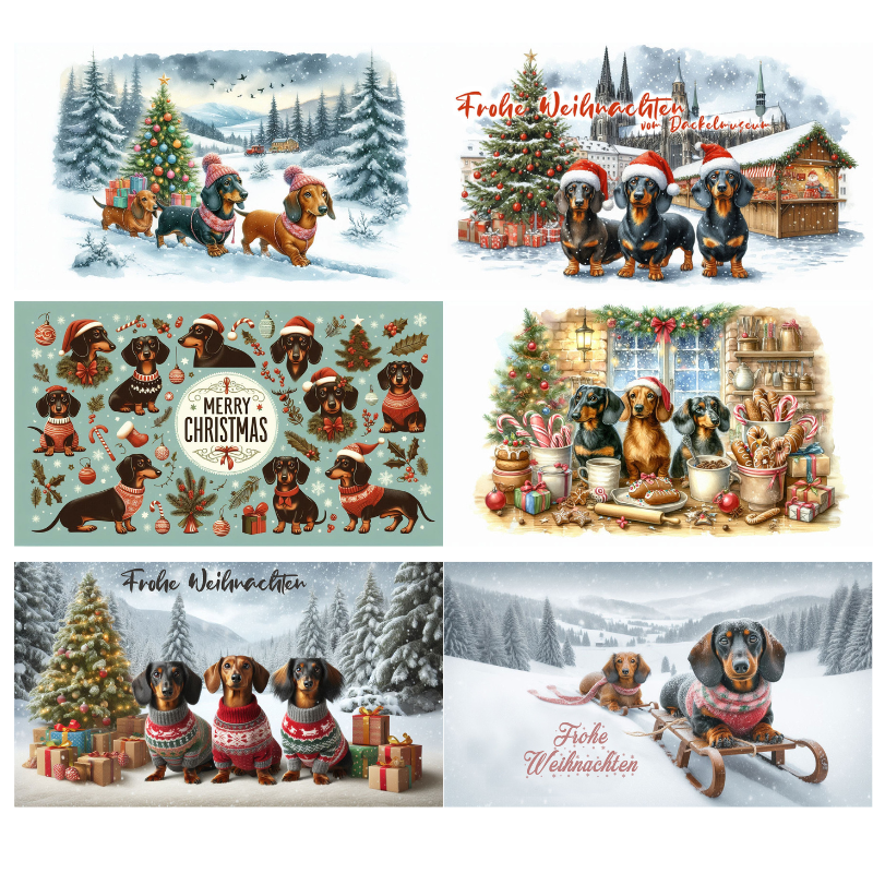 weihnachtliches Postkarten Set 6 Stück