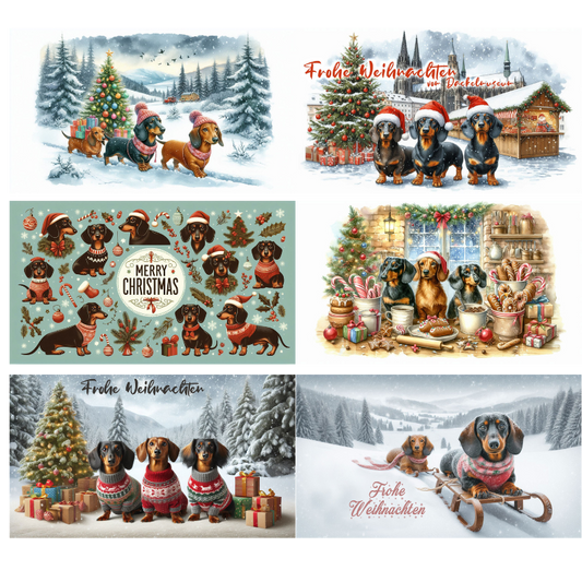 weihnachtliches Postkarten Set 6 Stück