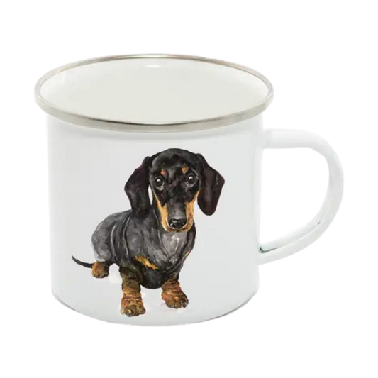 Emaille-Tasse, Dackel, Danny