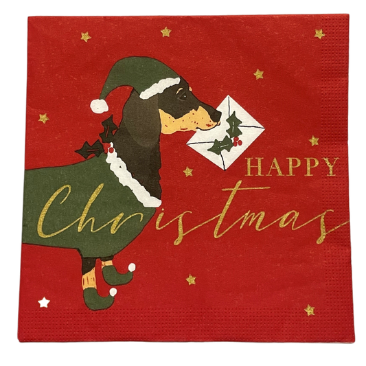 Dackel Servietten Weihnachten