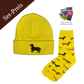 Set Mütze und Dackelsocken
