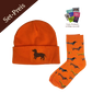 Set Mütze und Dackelsocken
