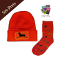 Set Mütze und Dackelsocken