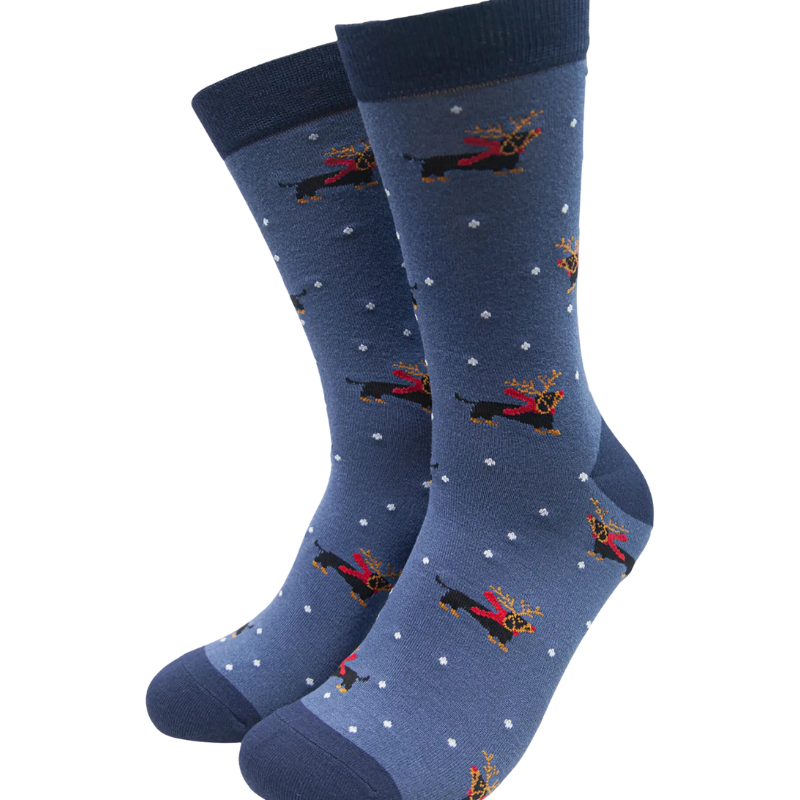 Weihnachtliche Bambussocken Unisex