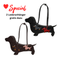 Dackel Tasche - Valentinsspecial
