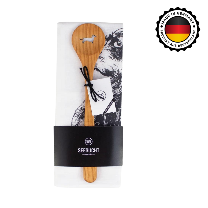 Geschenkset Kochlöffel mit Geschirrtuch