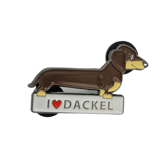 Pin, Anstecknadel "I love Dackel"