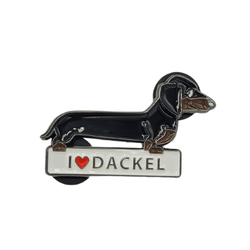 Pin, Anstecknadel "I love Dackel"