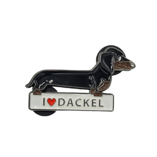 Pin, Anstecknadel "I love Dackel"